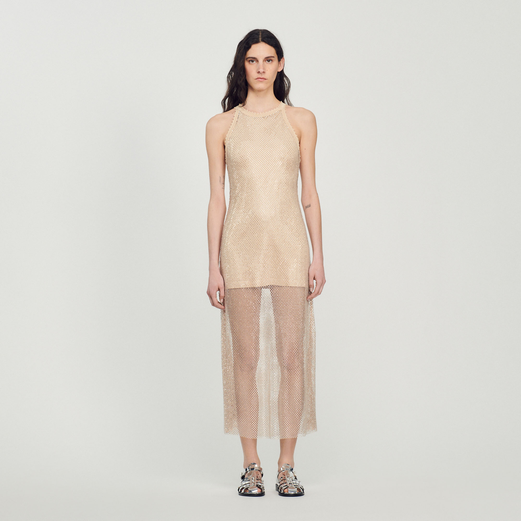 Robe longue resille brillante