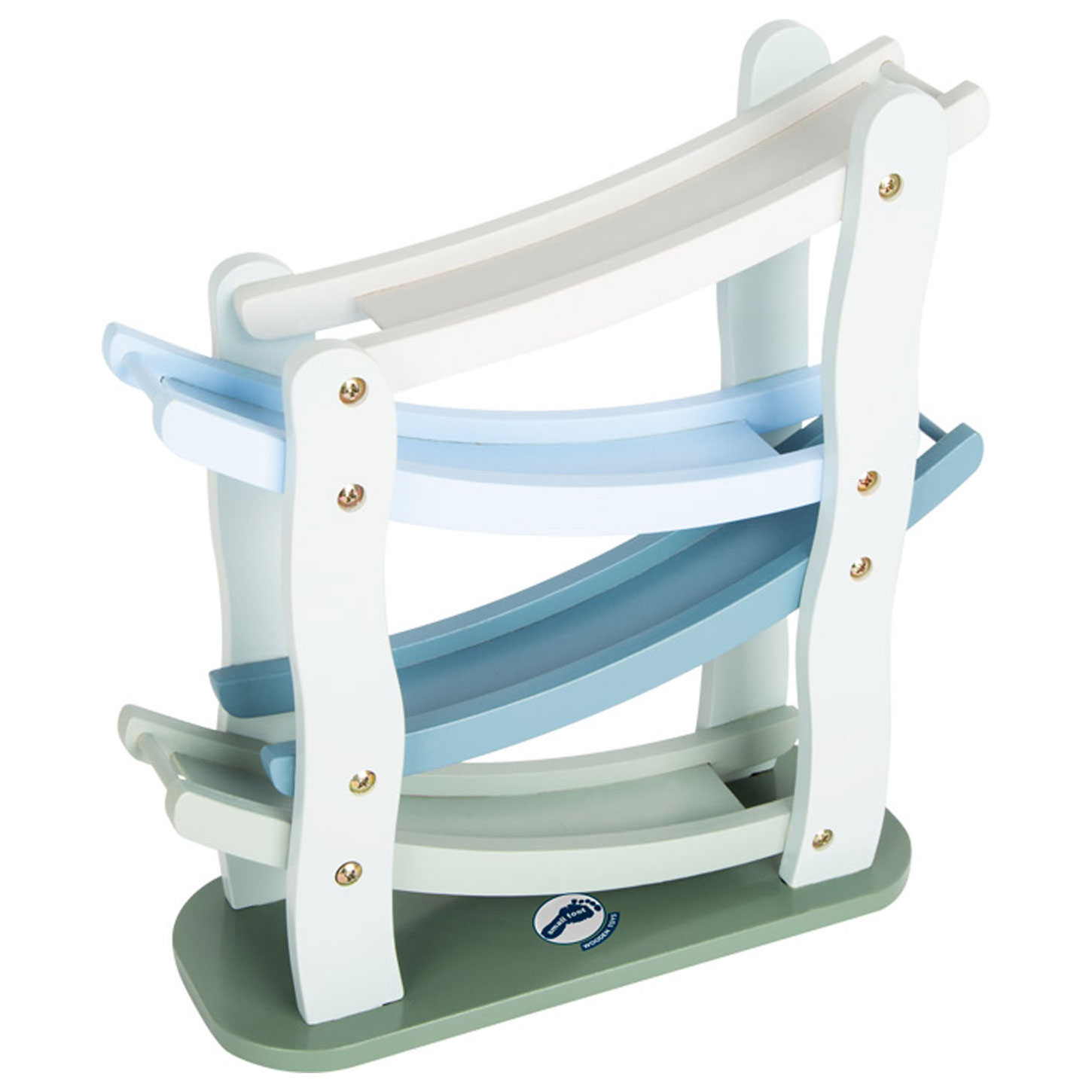 Small Foot-Houten Autobaan Blauw met 4 Auto's