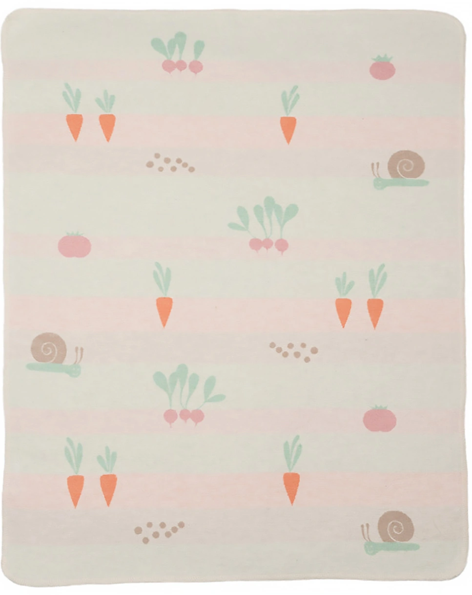 Babydecke JUWEL - GEMÜSE (70x90) in creme