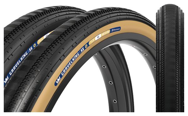 Pneu Gravel Panaracer GravelKing SemiSlick  700 mm Tubeless Ready Souple ZSG Gravel Compound BeadLock TuffTex  Noir