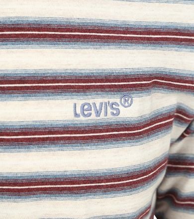 Levi's T-Shirt Red Vintage Stripe Porridge A0637-0138 kopen