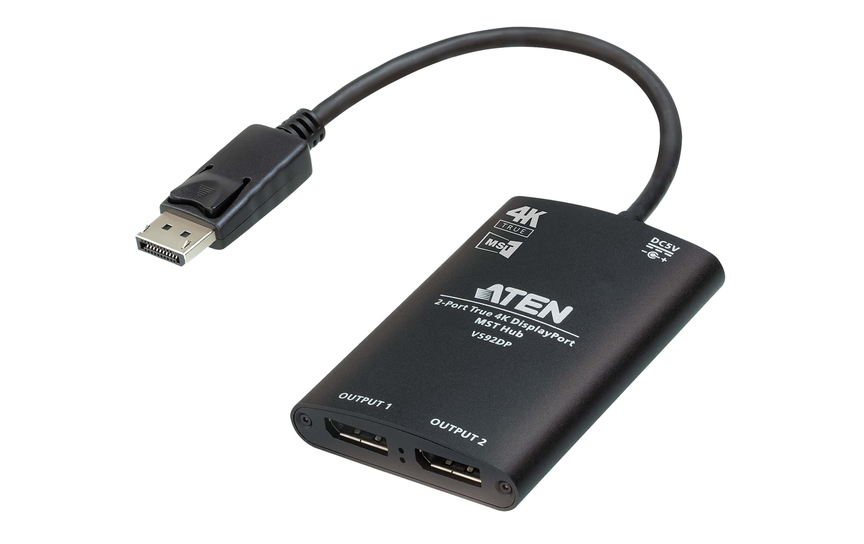 2-Port Signalsplitter VS92DP True 4K2-Port True 4K DisplayPort MST Hub