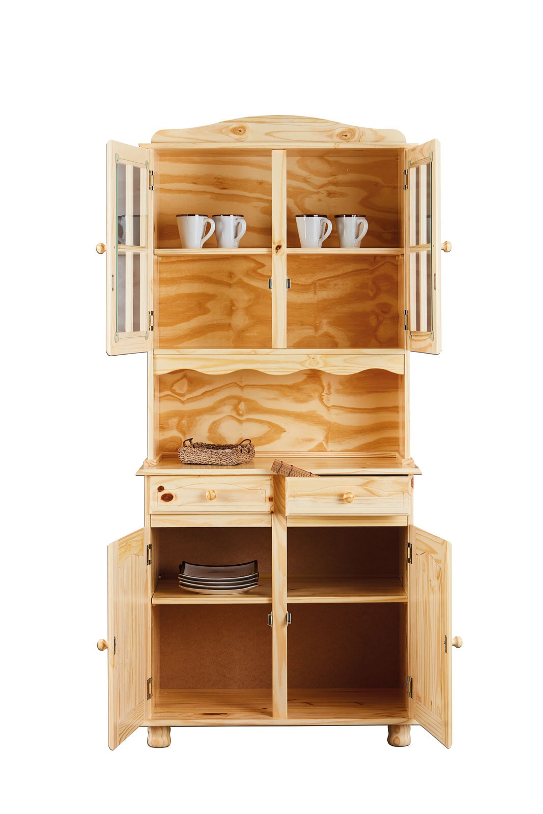 Buffet THEO 88x198x43 cm Massivholz Kiefer Natur