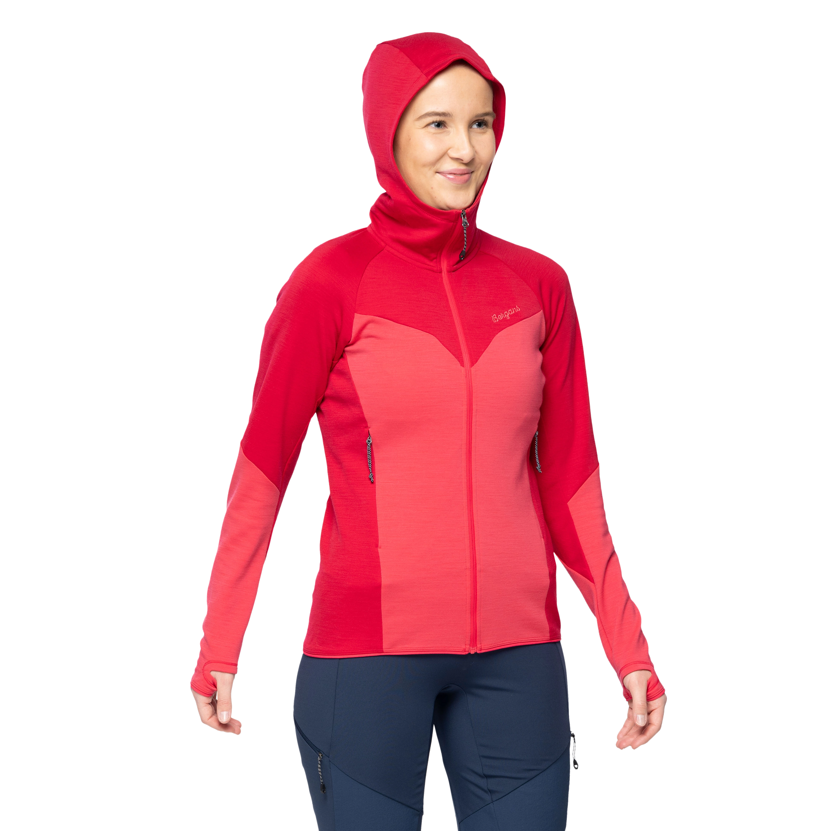 Tind Merino Hood Jacket Women Alpine Rose / Light Alpine Rose