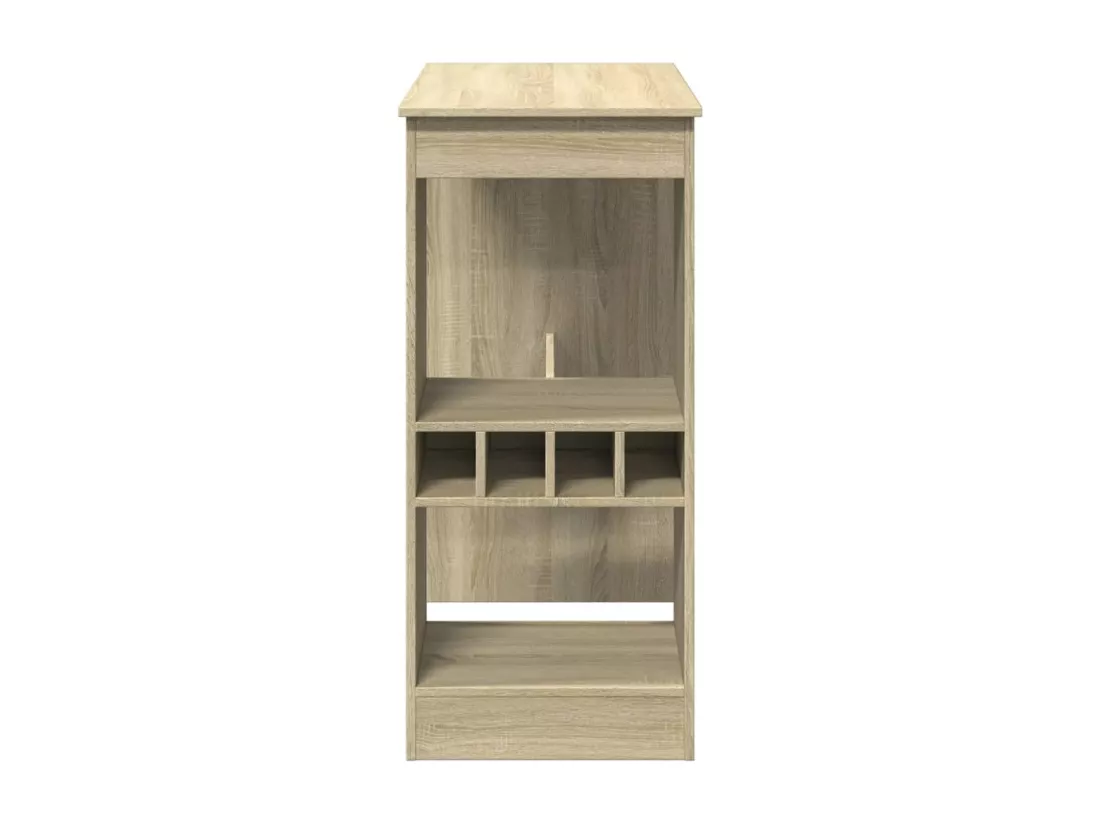 Table de bar avec étagères chêne sonoma bois d'ingénierie