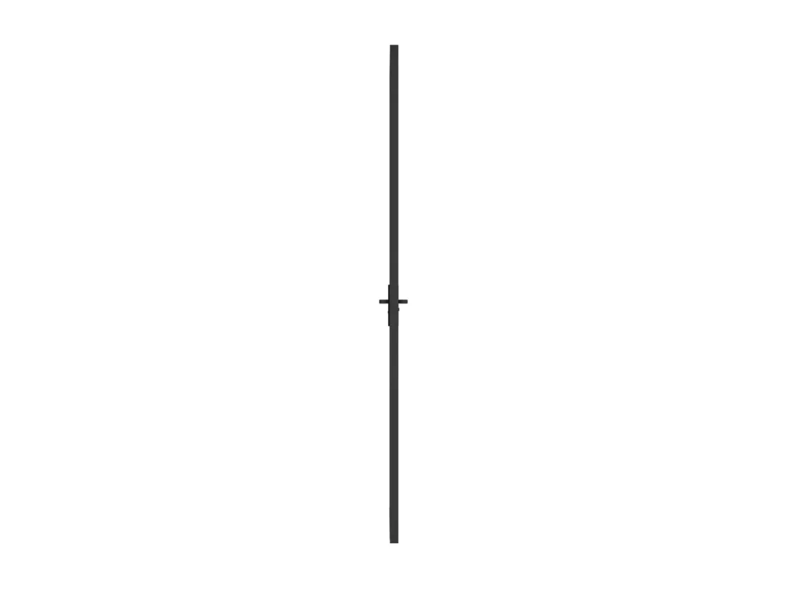 Porte intérieure 83x201,5 cm Noir Verre ESG et aluminium