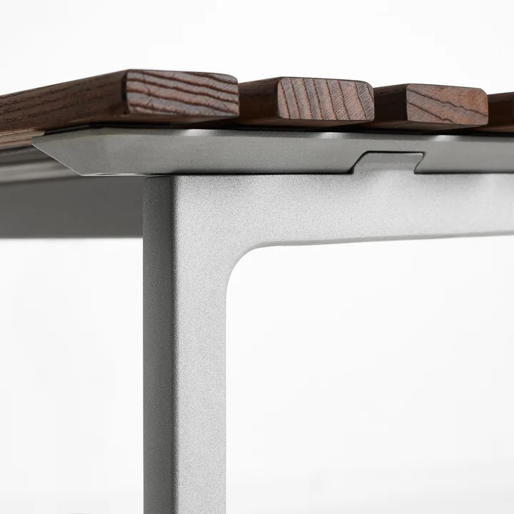 HAY - Traverse Outdoor Tisch, 75 x 83 cm, Aluminium / Esche geölt