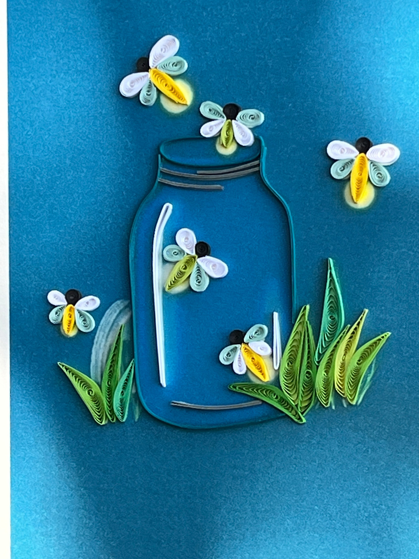 Grußkarte 'Glühwürmchen', B 12,7 cm, H 17,8 cm günstig bestellen