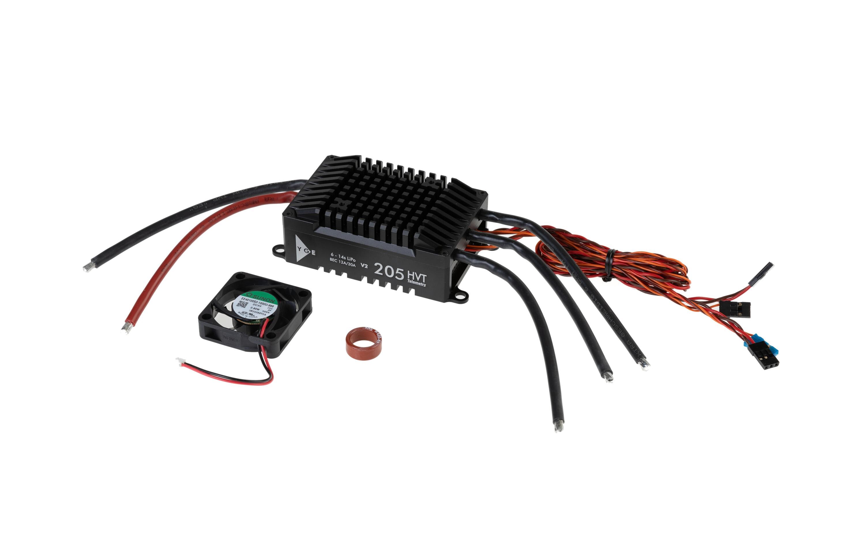 Brushless Regler 205HVT Black Edition 6-14S<br>HV Brushless ESC mit Telemetrie