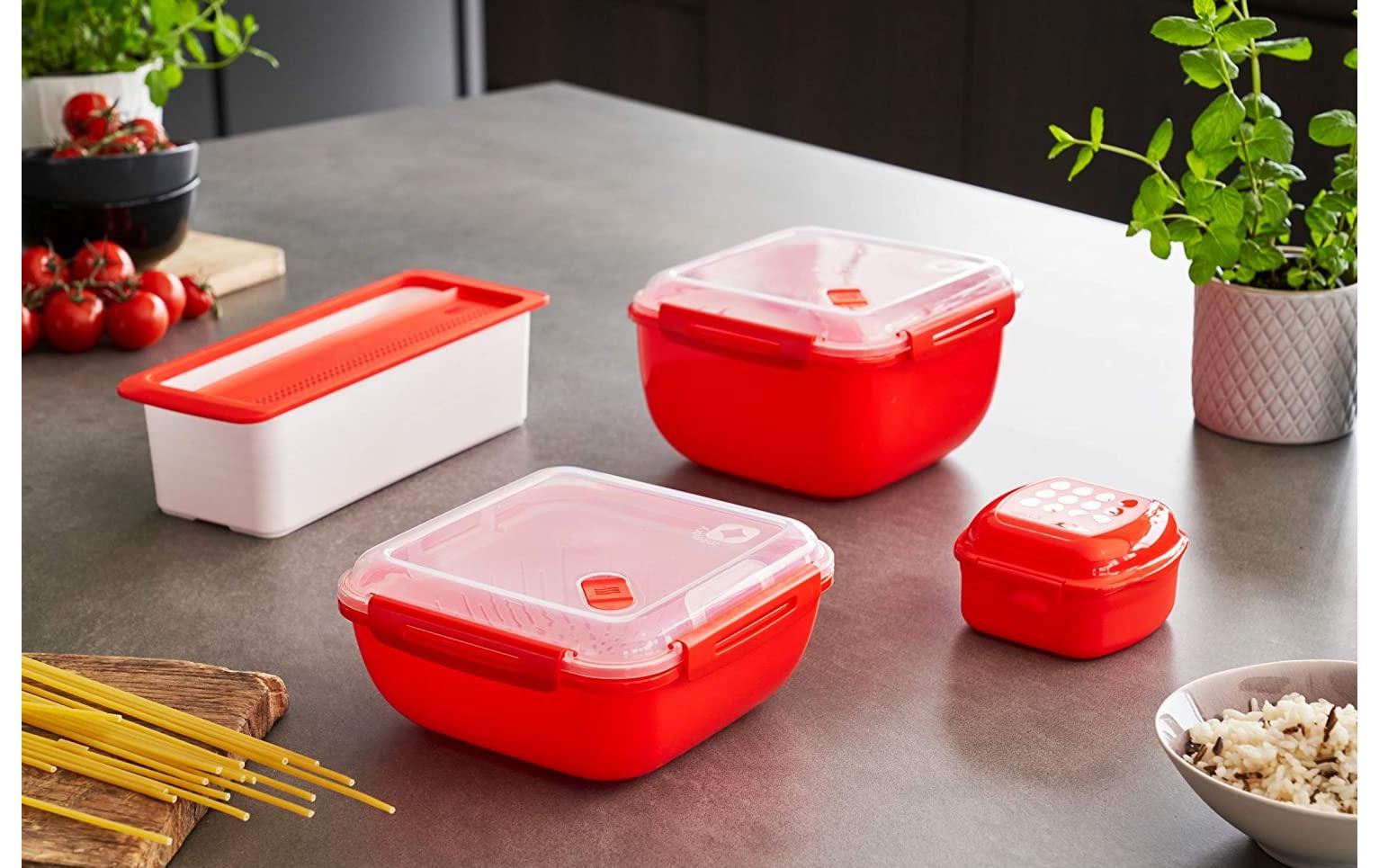 Mikrowellendose Memory Microwave 1.7 l, RotAufbewahrungsbehälter für die Mikrowelle