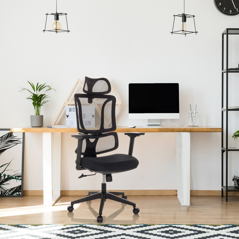 Home Office Bürostuhl ERGOMY Stoff mit Armlehnen (höhenverstellbar) MyBuero