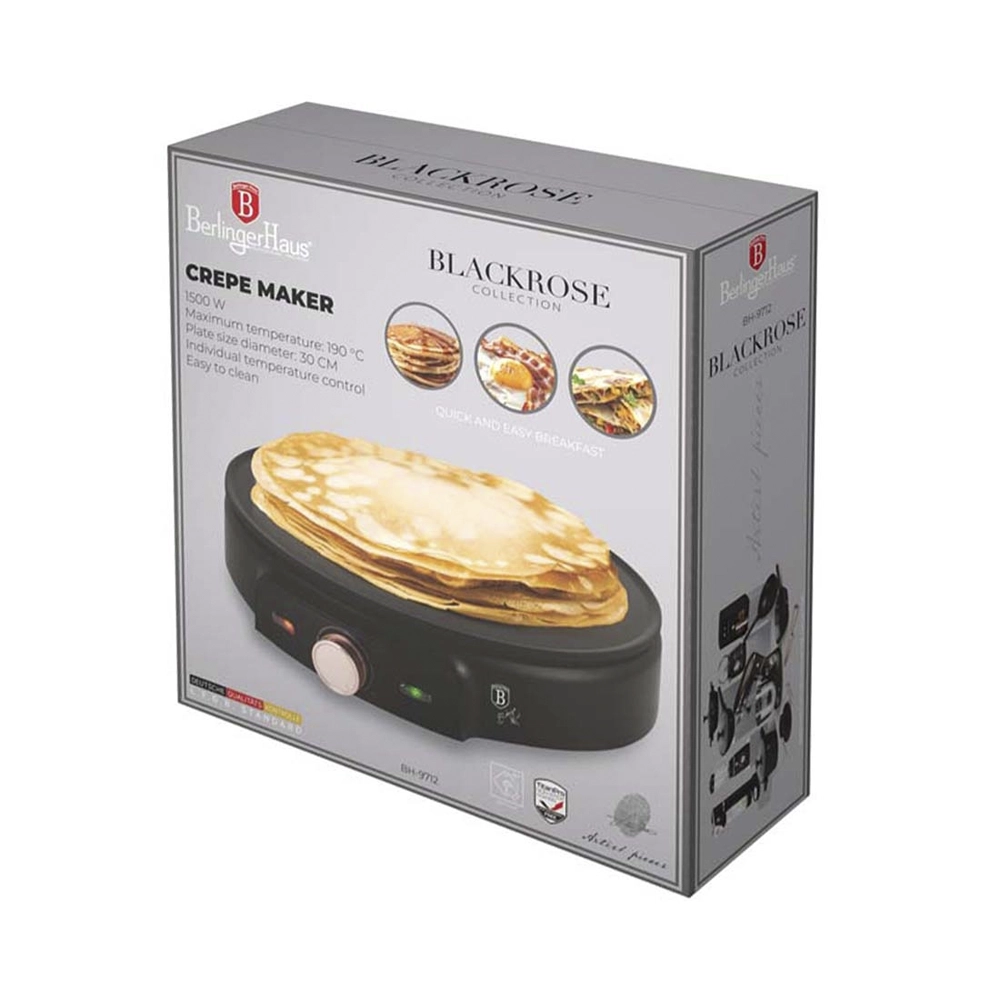 Berlinger Haus elektrischer Crepe-Maker Black Rose Collection