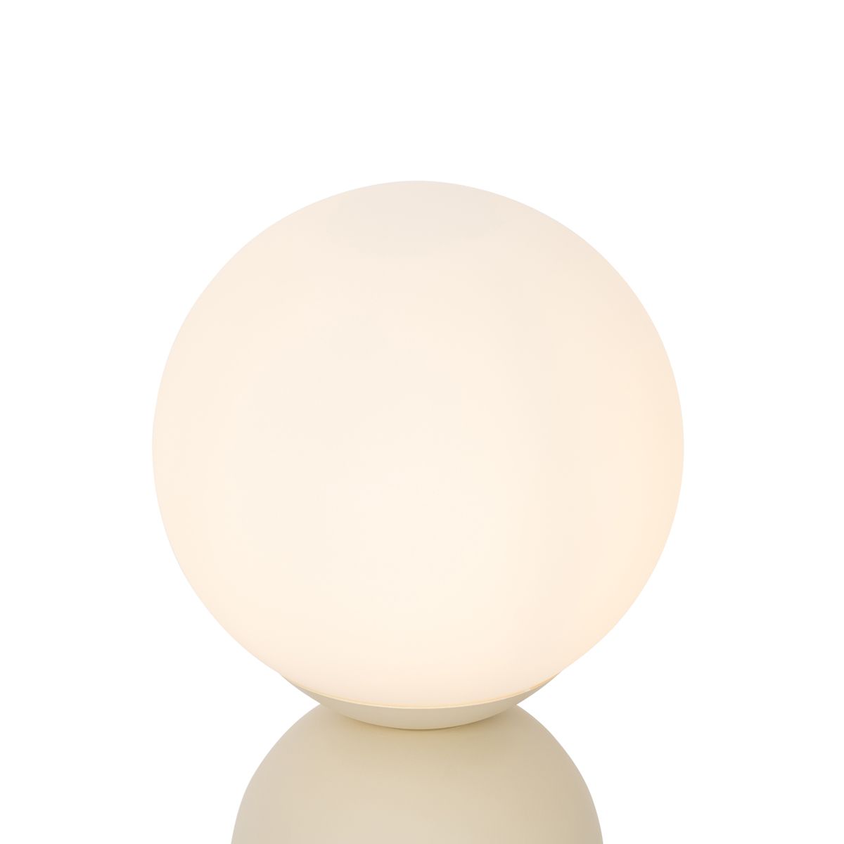 Hotel chique tafellamp beige met opaal glas - Pallon Trend
