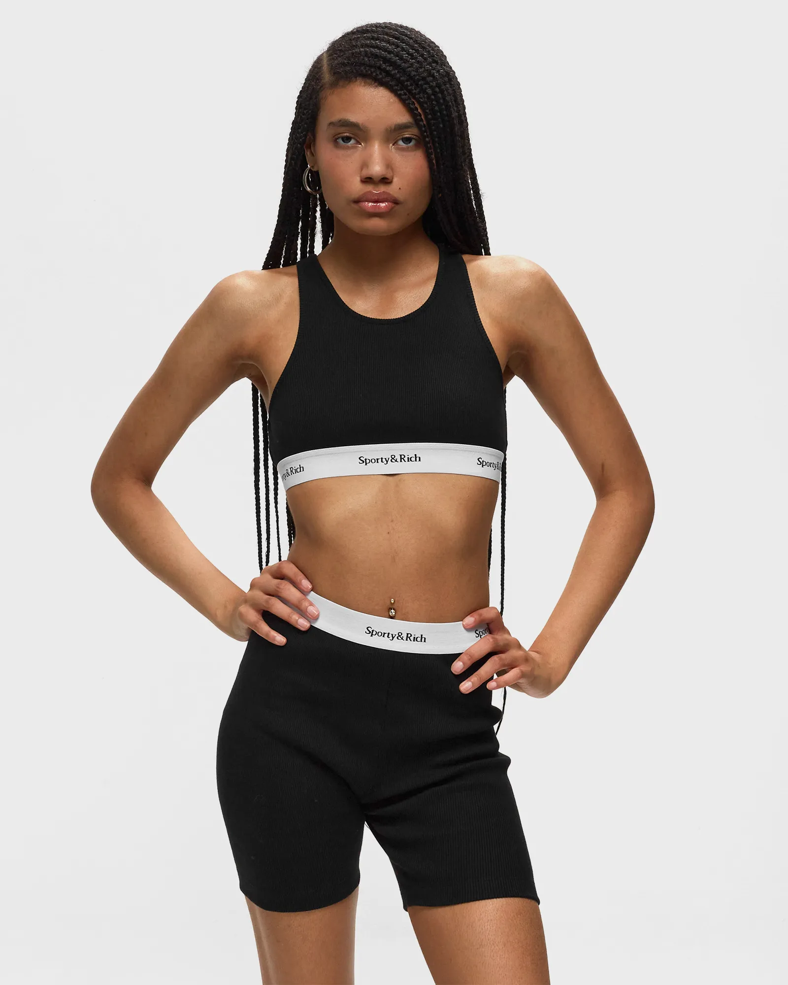 Sporty & Rich Serif Logo Cropped Tank