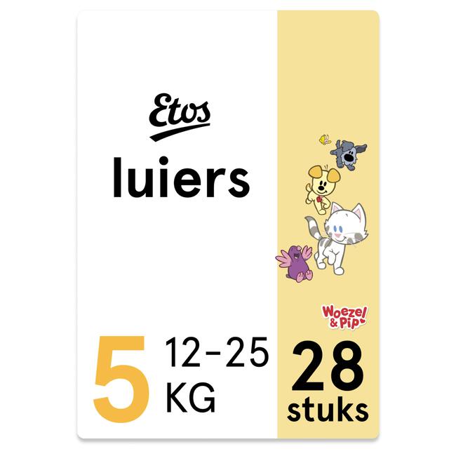Etos Woezel & Pip Luiers Junior Maat 5 12-25 kg 28 stuks