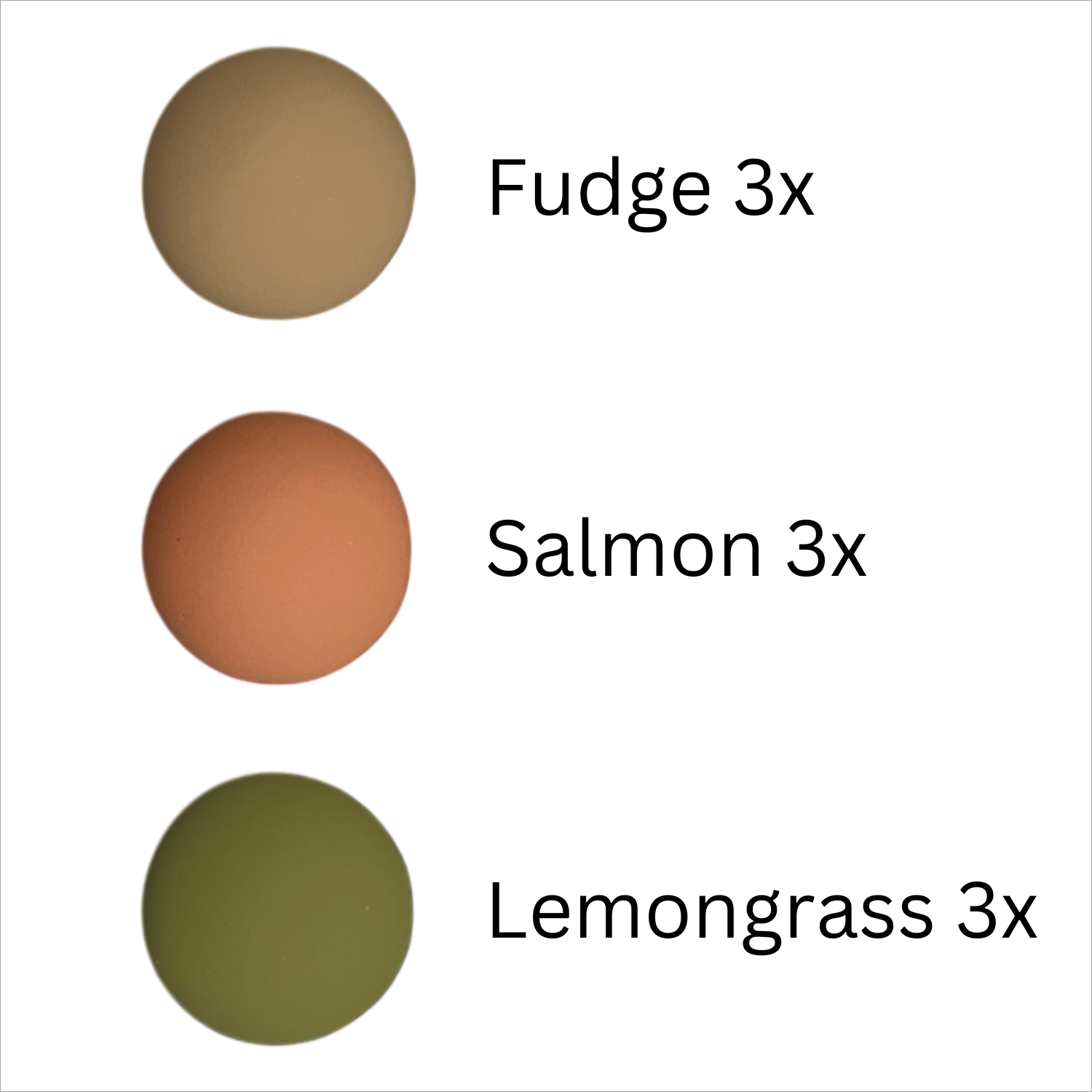 9x magneet - Fudge/Salmon/Lemongrass