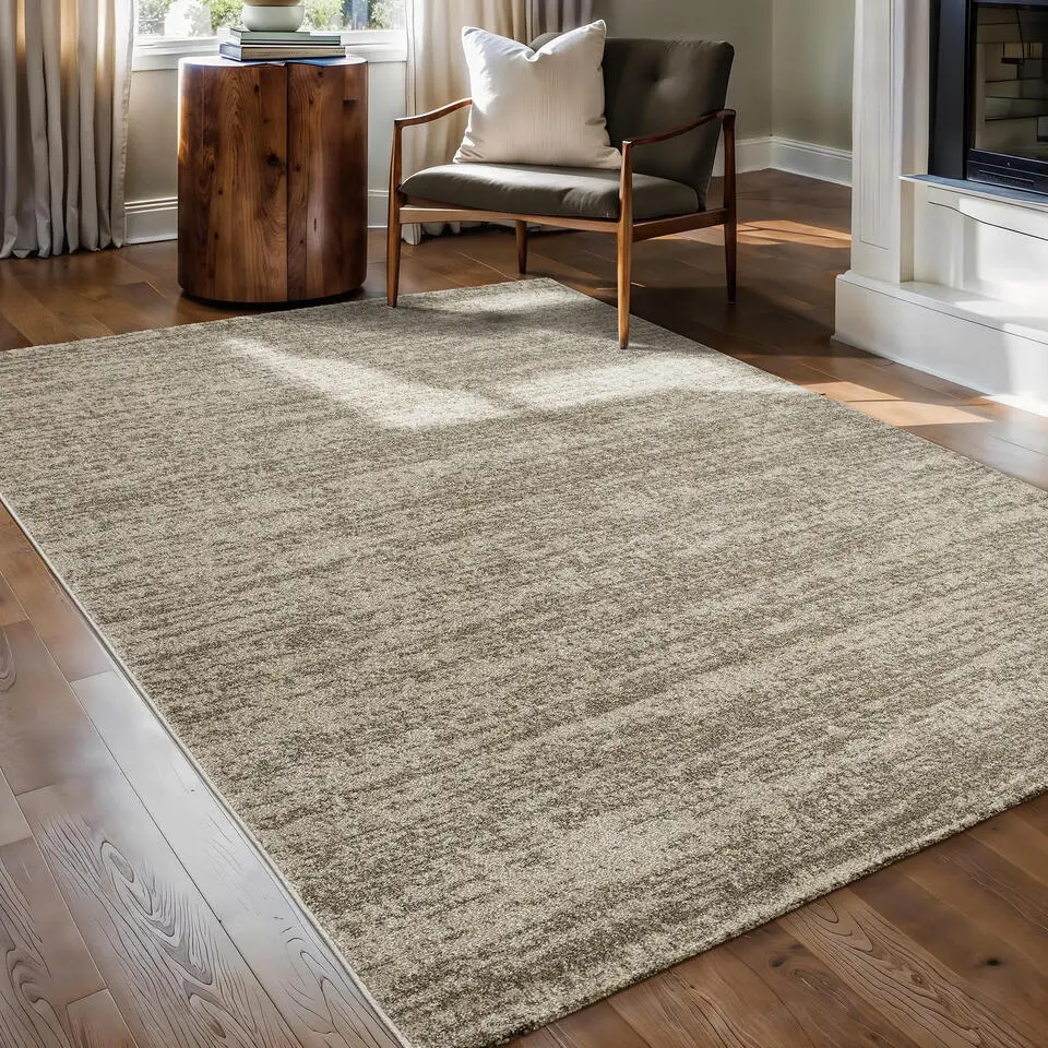 Relax Oslo - Laagpolig Effen Vloerkleed - Beige - 200x290 CM