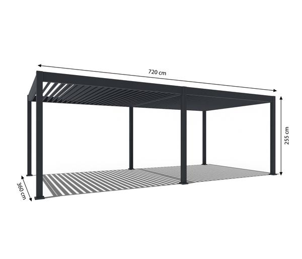 Weide Pergola LED E-Deluxe 3,6x7,2, ca.