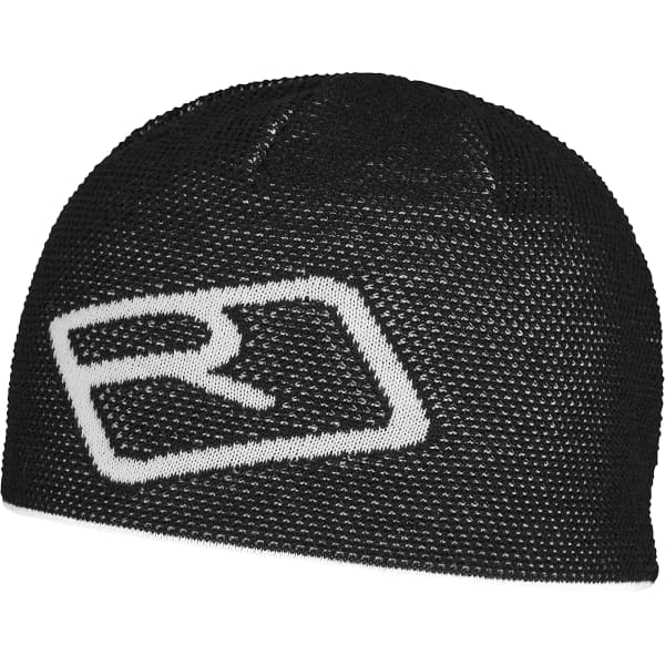 Bonnet ski ORTOVOX MERINO LOGO KNIT BEANIE BLACK RAVEN