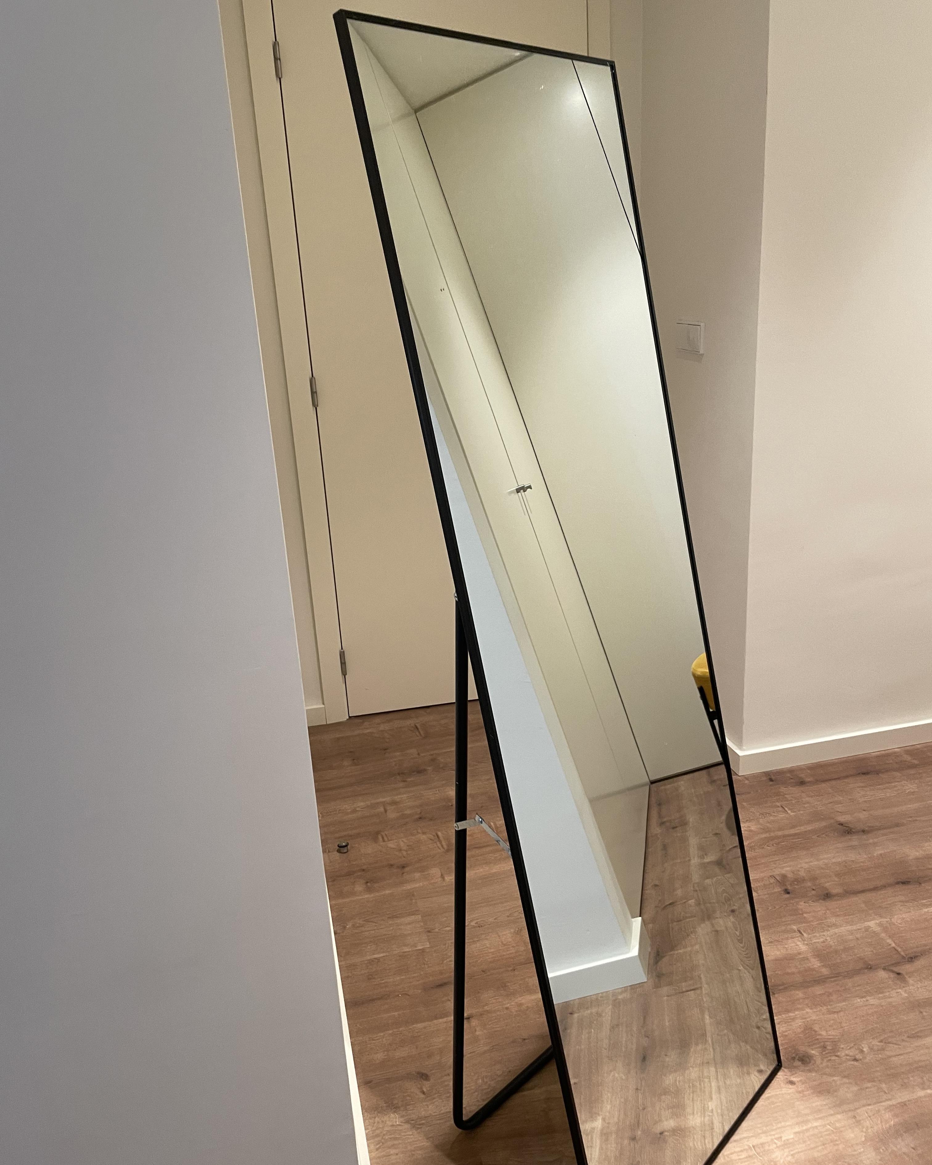 Staande spiegel BEAUVAIS 156 cm Metaal Zwart