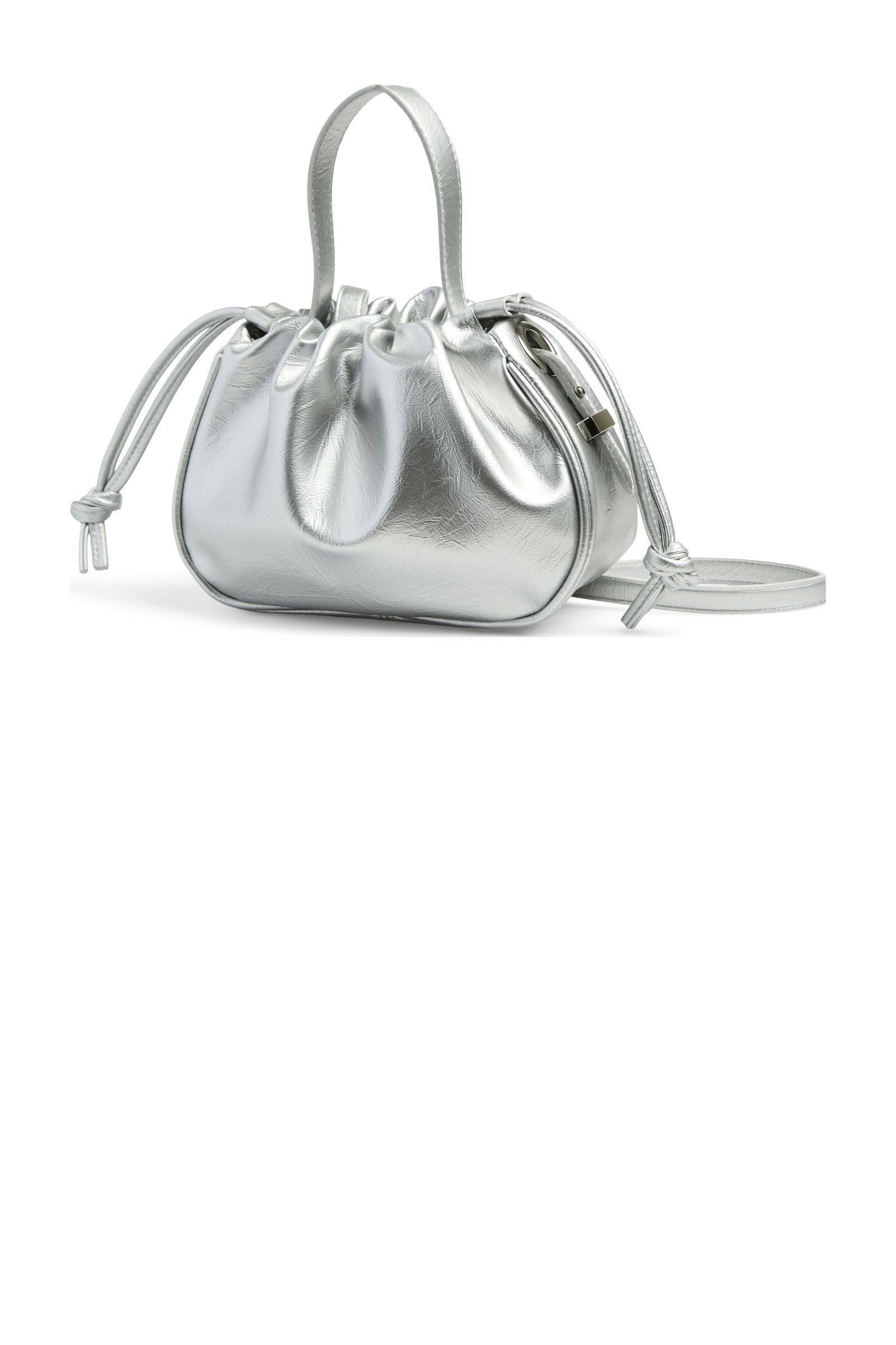 PIECES metallic crossbody tas PCBALLOON zilver