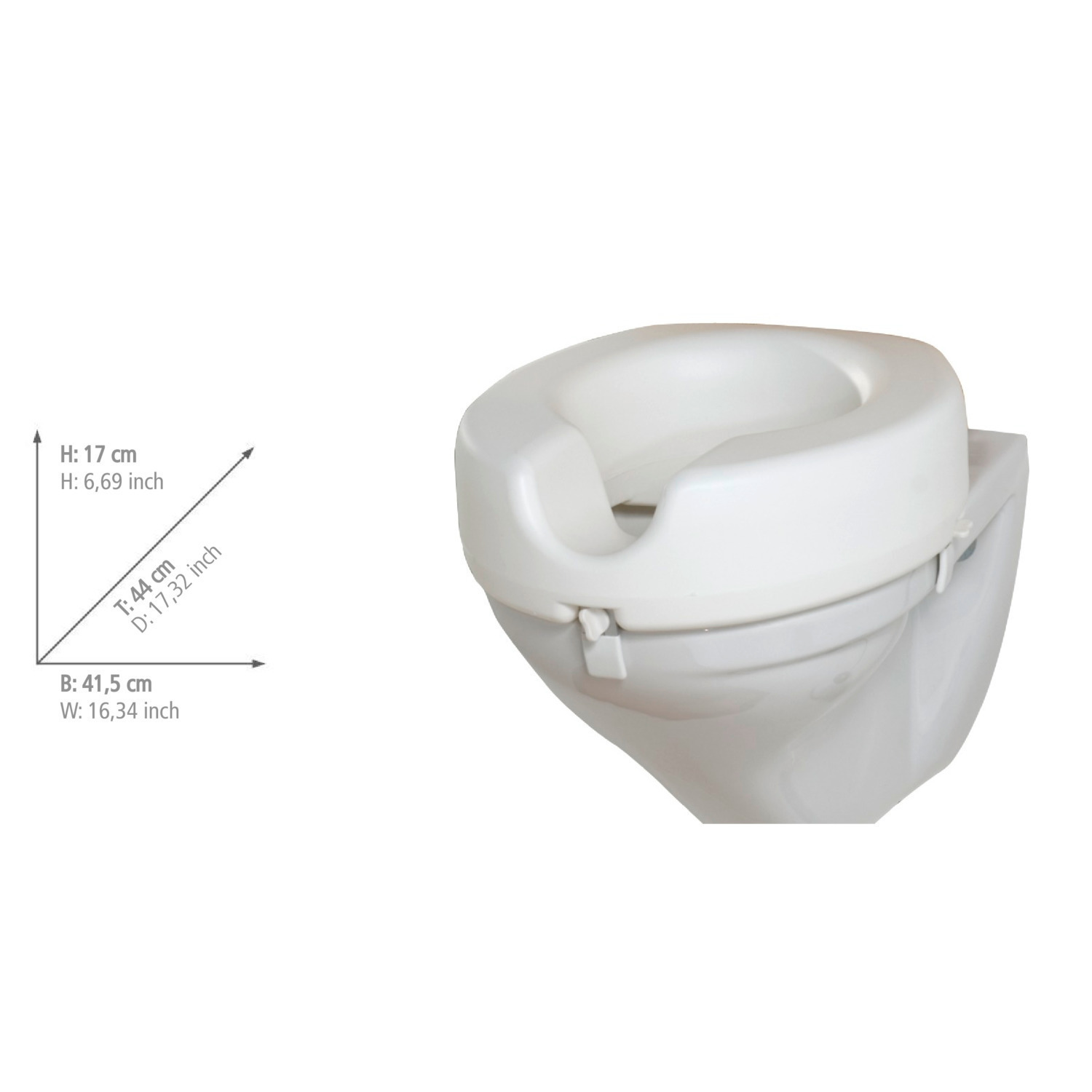 Wenko Secura toiletzitting verhoging wit