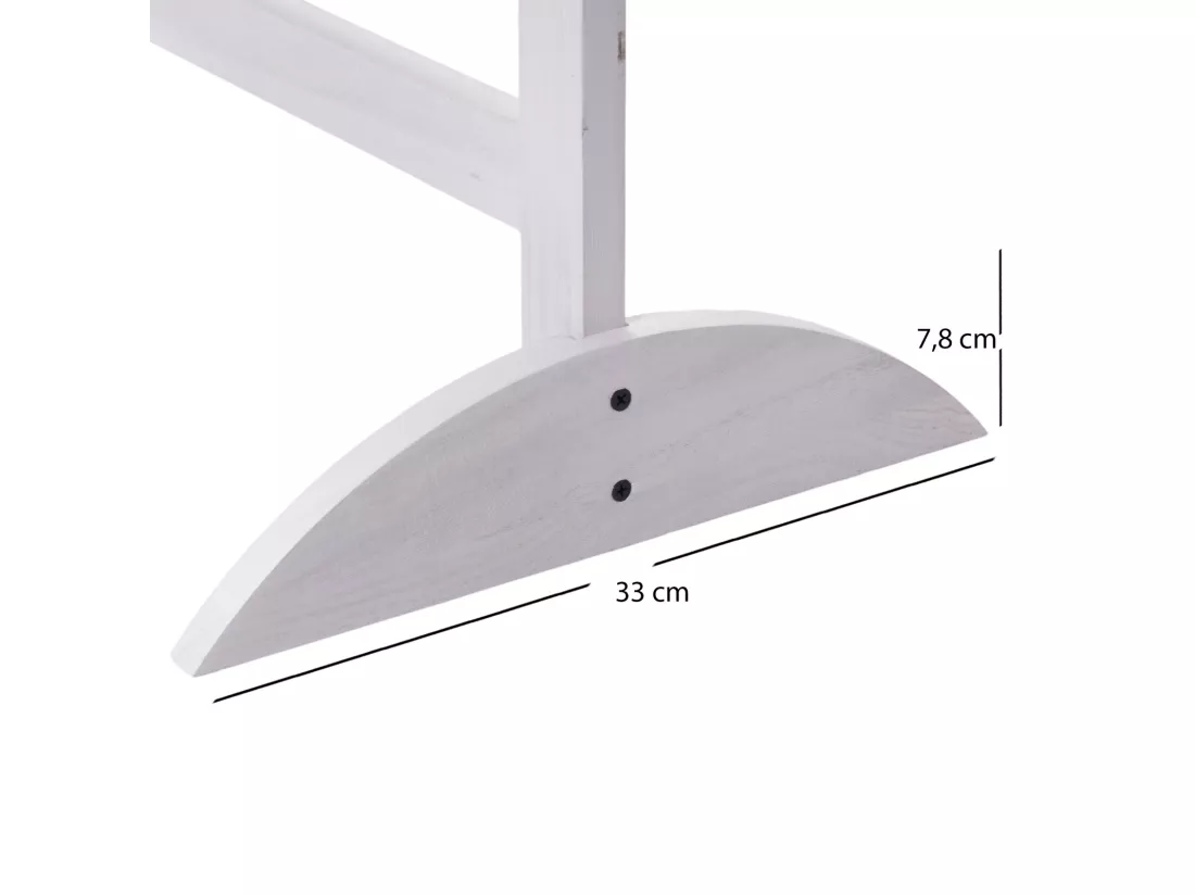 PIEDS DE PARAVENT Set de 2 Porta bois weiß