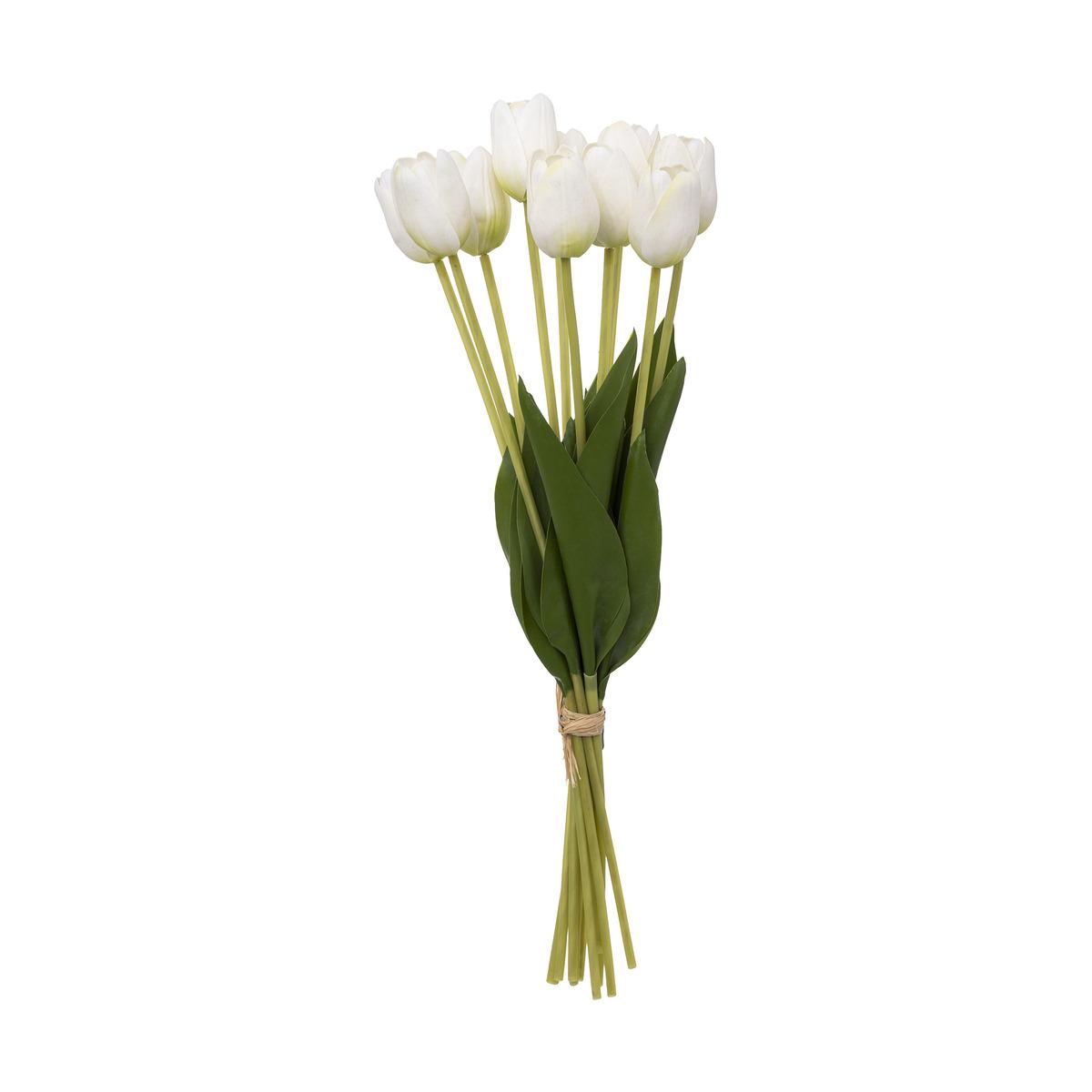 BOUQUET TULIPES BLANCHES H.48CM
