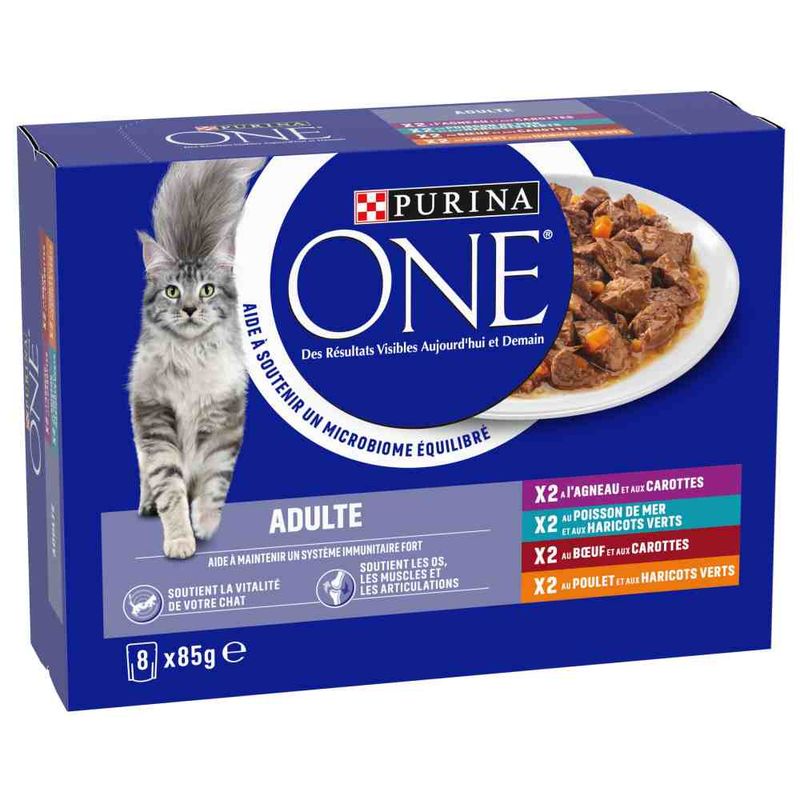 Lot PURINA ONE Adulte 24 x 85 g pour chat