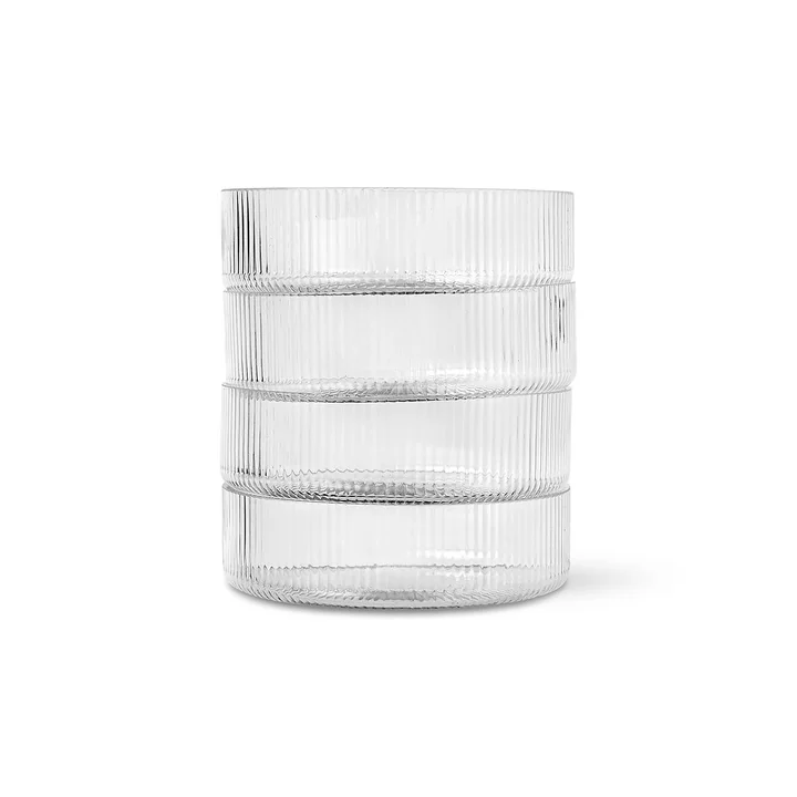 Ferm Living - Ripple Schale, klar (4er-Set)