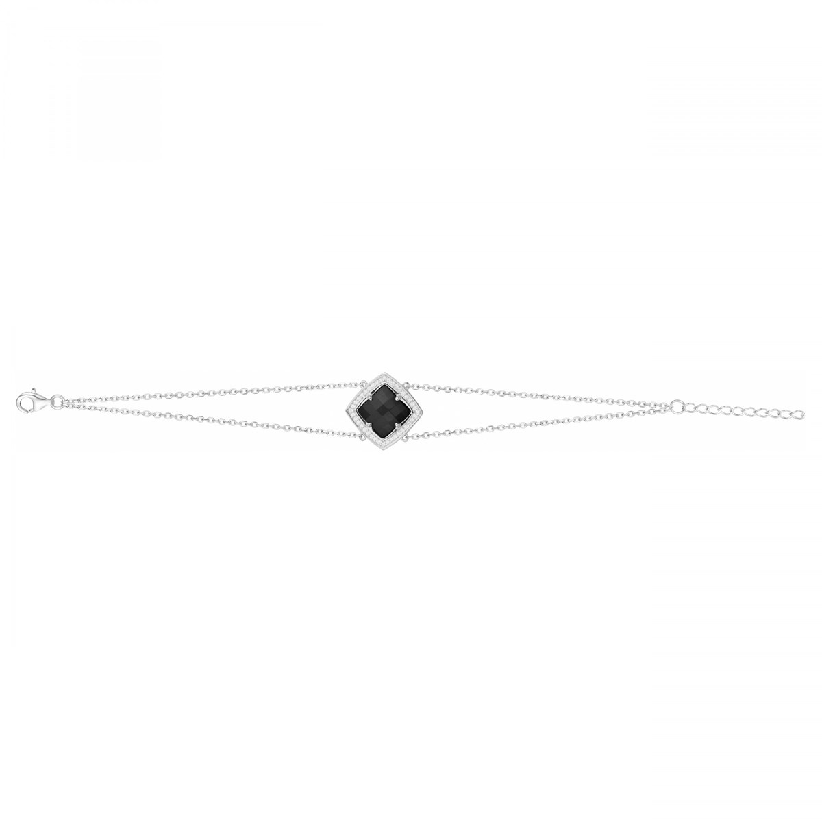 Bracelet en Argent avec oxyde de zirconium blanc