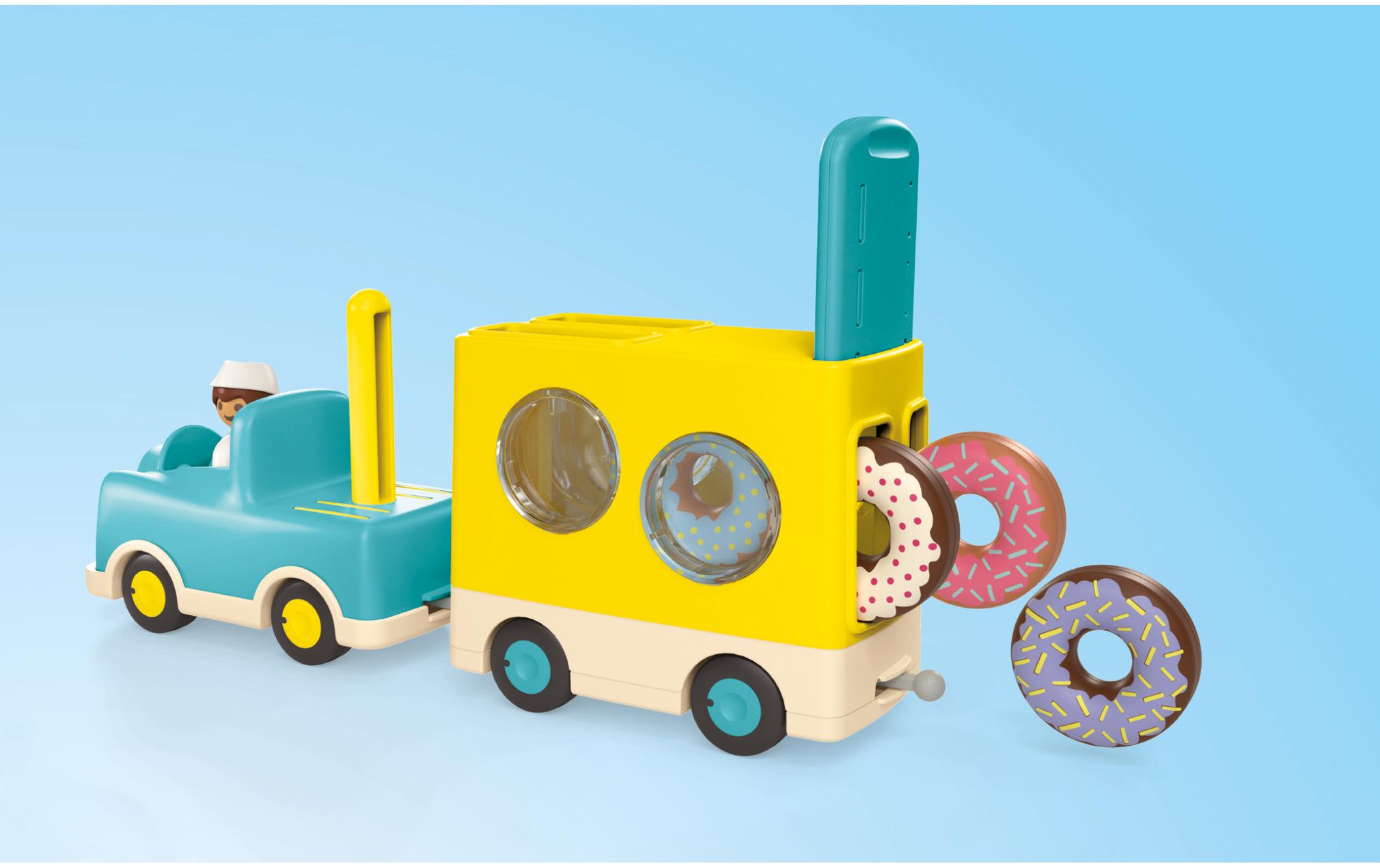 Junior Verrückter Donut Truck 71702Figuren-Set für Kinder mit Stapel- und Sortierfunktion