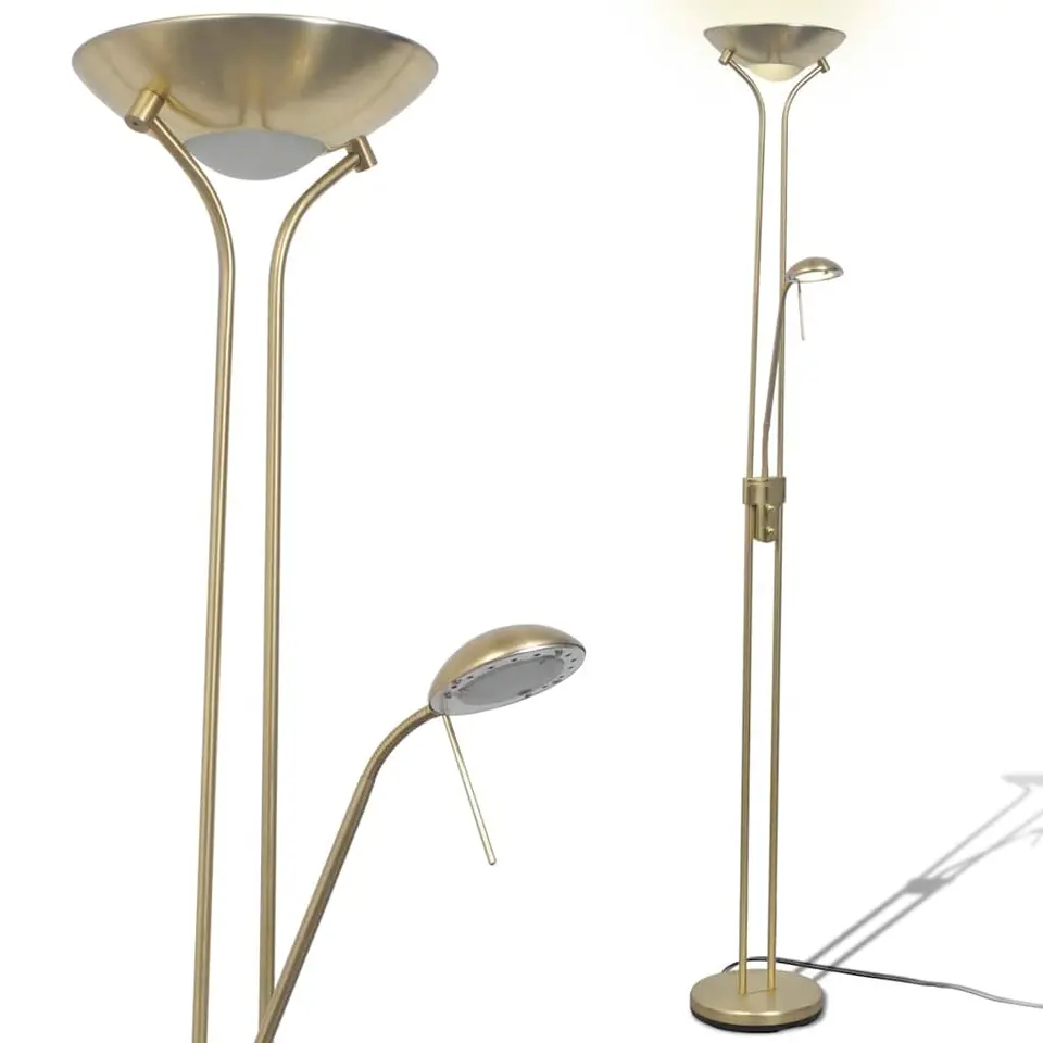 vidaXL - Staande Lamp - Goud - Staal