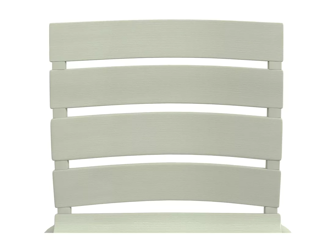 Lot de 4 chaises de jardin empilables avec assise et dossier à lattes vert