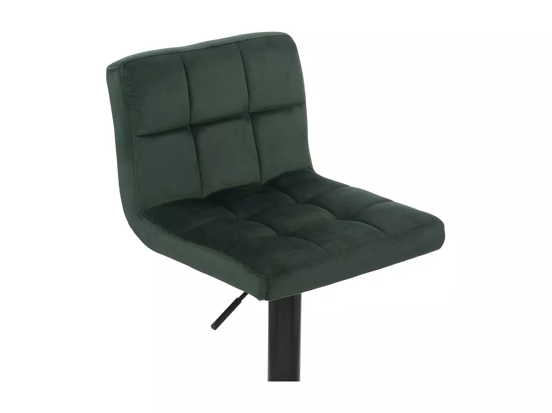 Tabouret de bar - Velours & Blanc - Vert - Feni