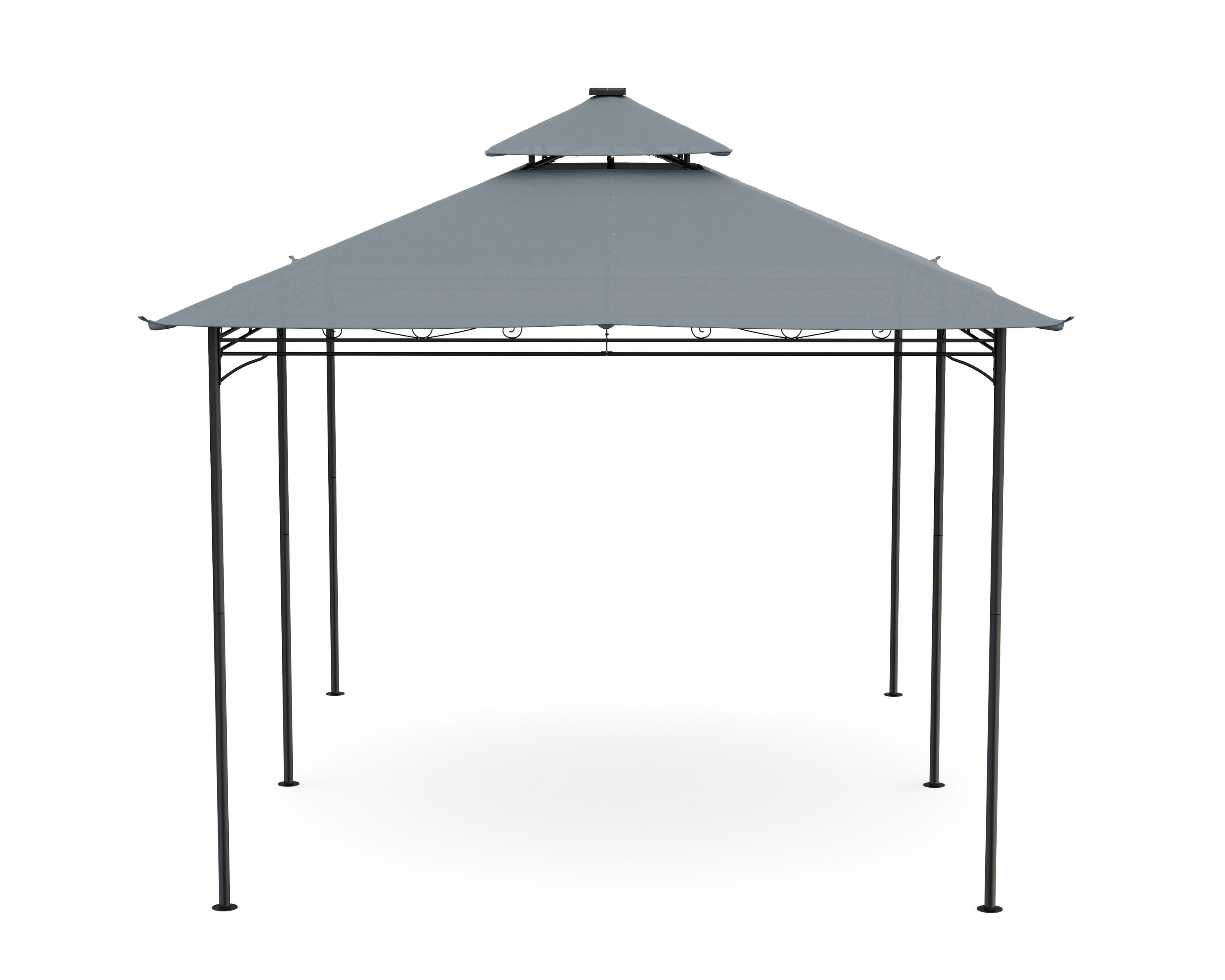 Dach Gartenpavillon LED ROYAL 4 x 3 m grau