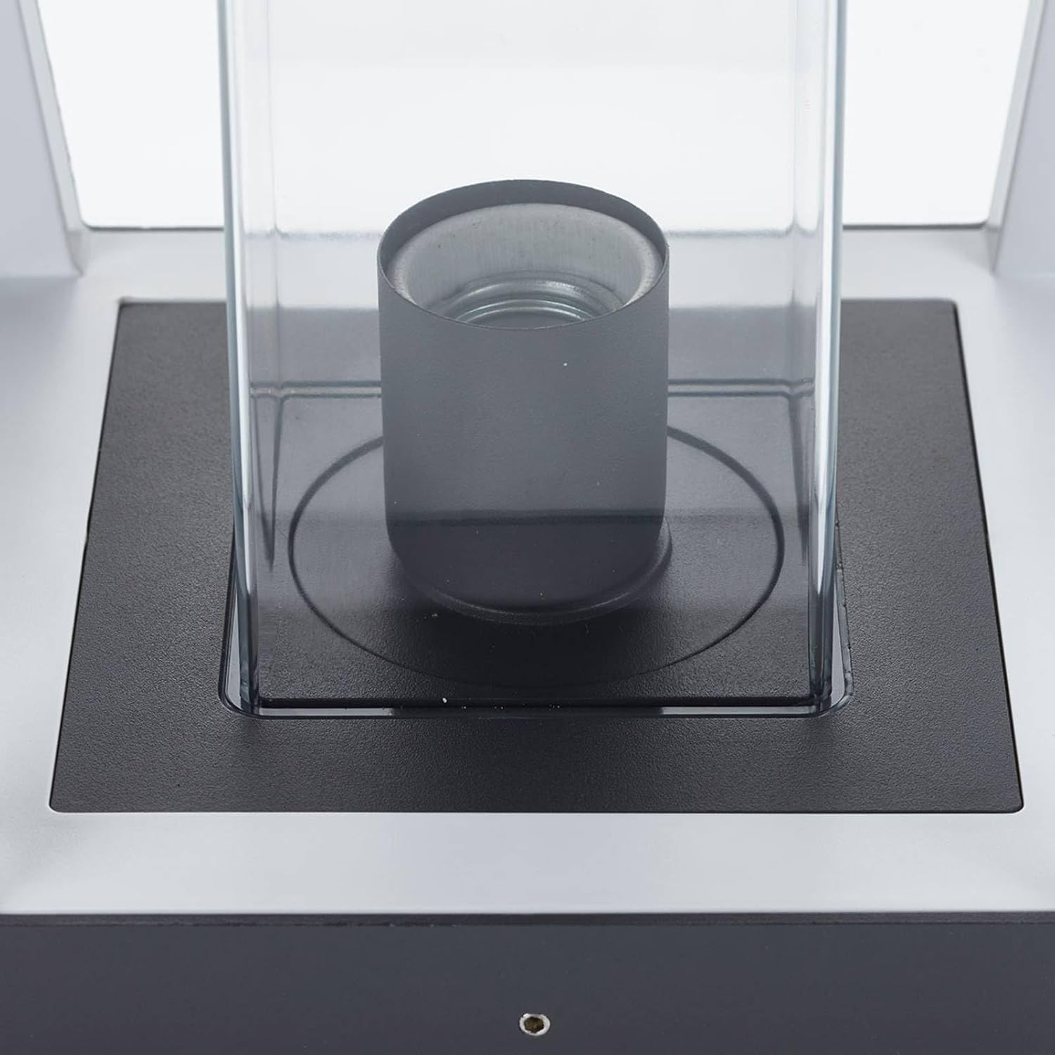 Lucande Außenleuchte Dunia (spritzwassergeschützt (Modern) in Schwarz aus Aluminium (1 flammig, E27) - Wegeleuchte Pollerleuchte Wegelampe Sockelleuchte