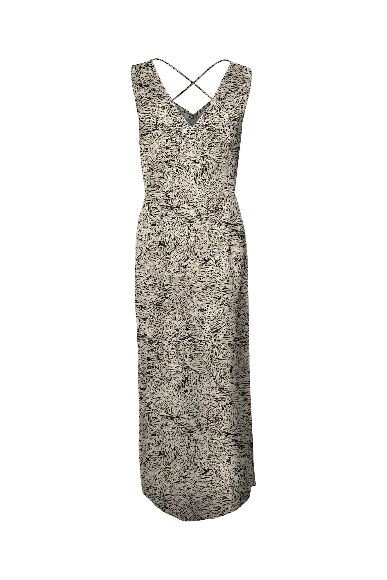 Vestido longo sem mangas - Cinza