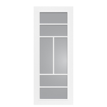 Arne & Bodil binnendeur ABD507 rook glas - wit afgelakt - glaslat wit