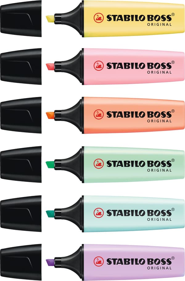 Markeringstusj BOSS Original pastell 6-pk Stabilo