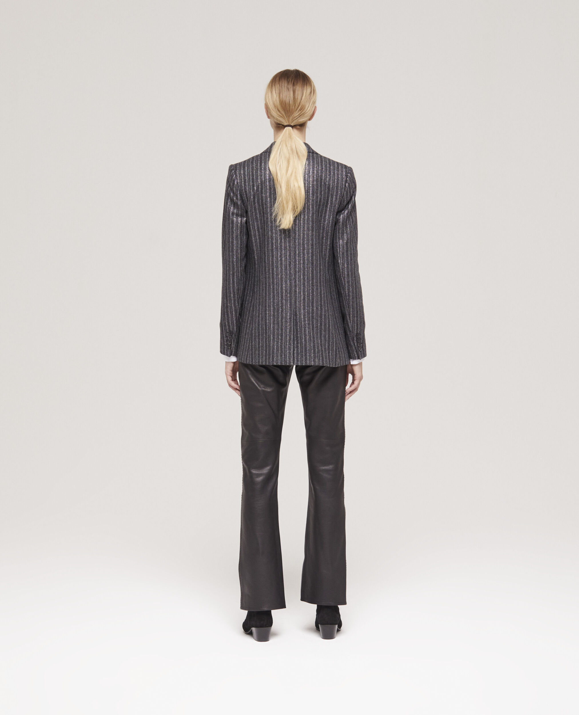 Veste à rayures grise