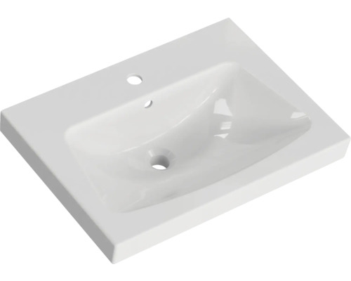 Pelipal Sunline 105 badkamermeubelset, BxHxD 66 x 200 x 46,5 cm, grafiet getextureerde fronten, met keramische wastafel, badmeubel en spiegelkast met LED-verlichting