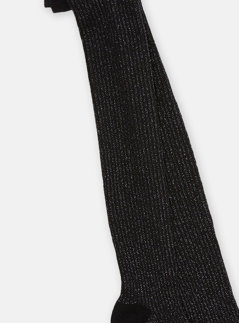 Collants noirs en lurex fille