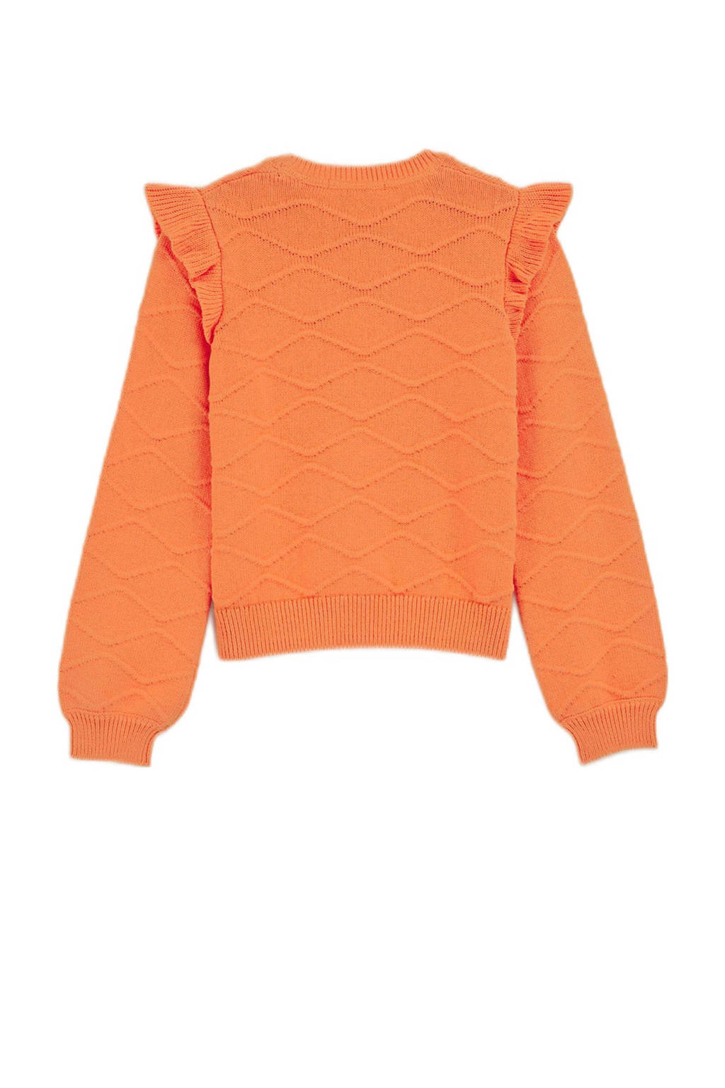 WE Fashion gebreide trui oranje