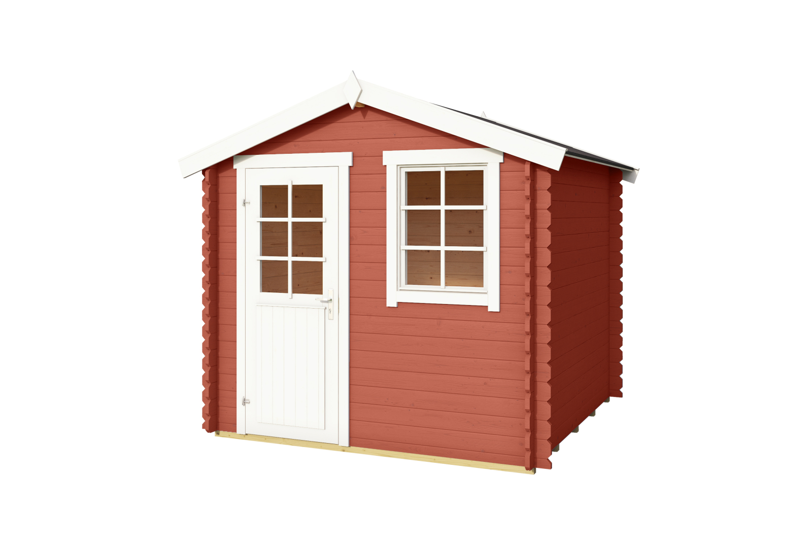 Gartenhaus WELS 2 - schwedenrot - Fichte massiv - 230x230 cm