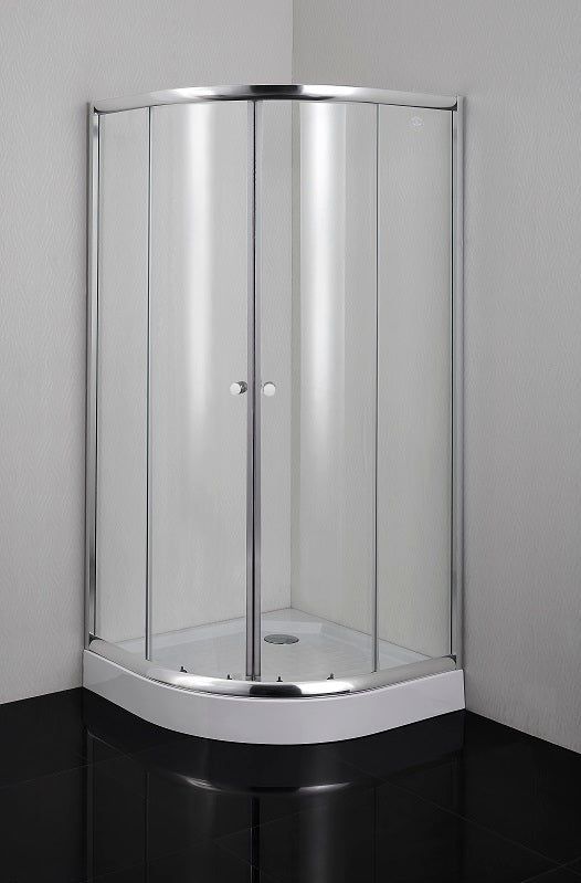 Badstuber - Aura - Douchecabine - Kwartrond - 90x90x190cm - Chroom