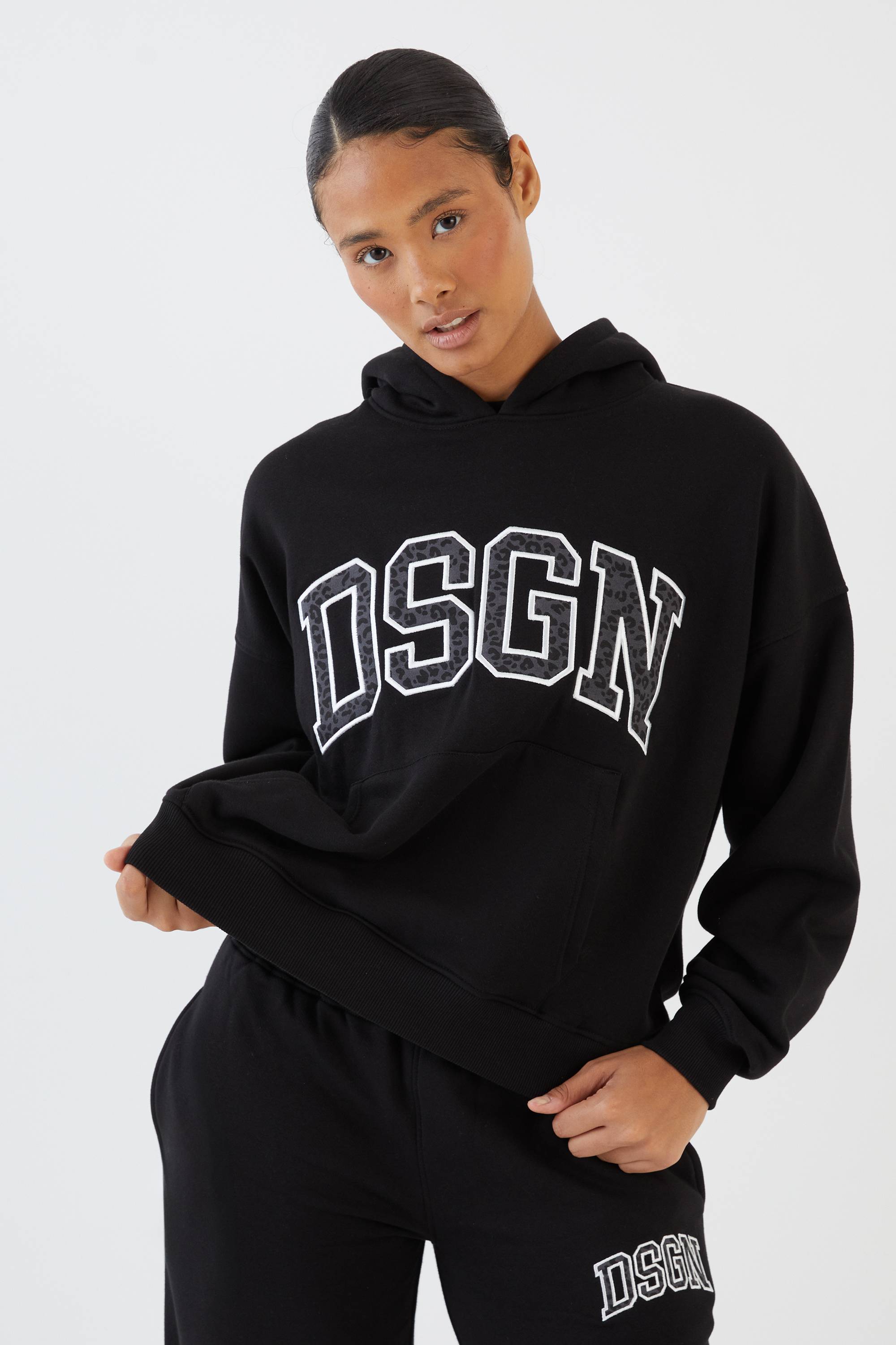 Sweat À Casynthétiqueche Oversize Dsgn Studio Appliqué Léopard