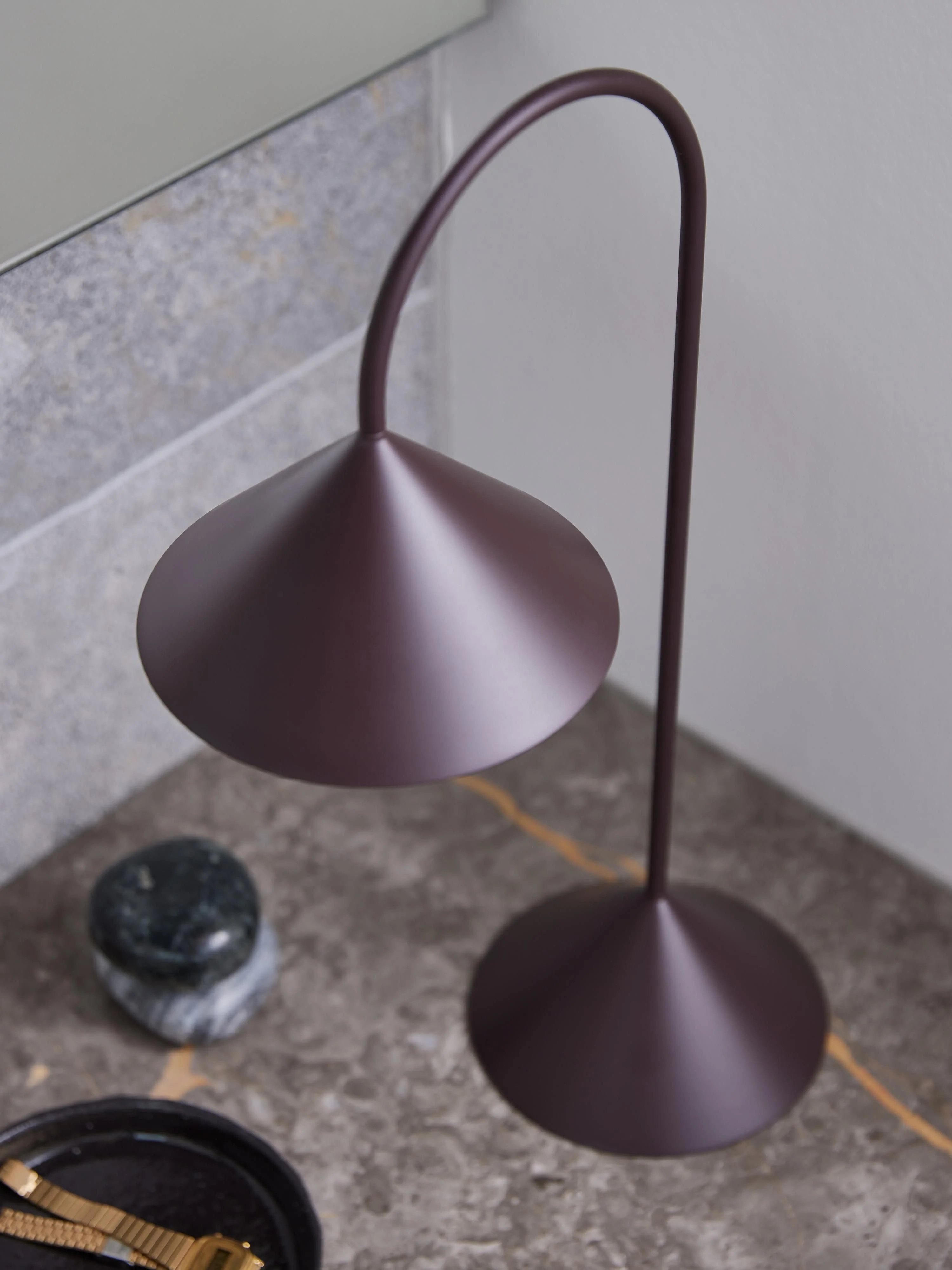 Draagbare outdoor LED-tafellamp Grasp, dimbaar