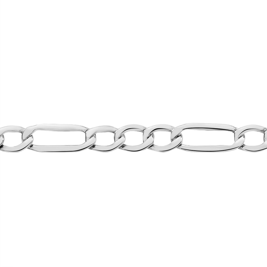 Chaîne Syrin Maille Alternée 1/3 Or Blanc