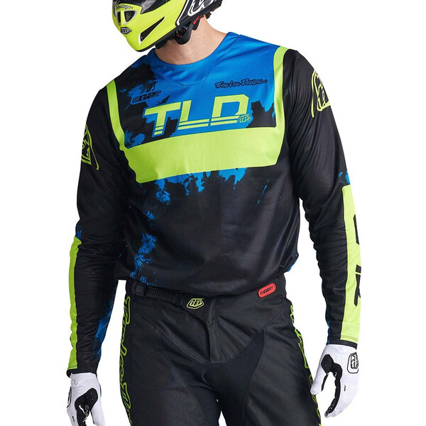 Troy Lee Designs - Maillot GP Astro Noir / Jaune fluo / Bleu
